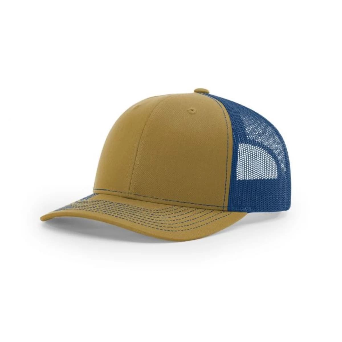 Richardson 112 in Biscuit / True Blue authentic blank product photo - front view